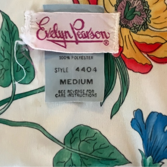 Evelyn Pearson Floral with Blue Accents Vintage Robe/Caftan M - Picture 10 of 11